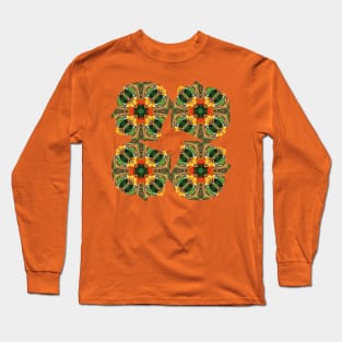 Canna flower and human brain pattern. Long Sleeve T-Shirt